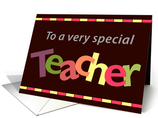 thank you - to a very special teacher card (508406)
