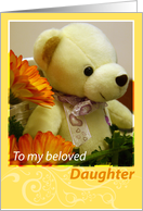 To my beloved daughter card