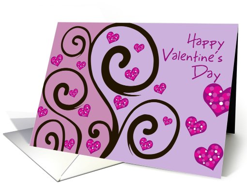 Valentine - purple tree card (546292)