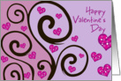 Valentine - purple tree card