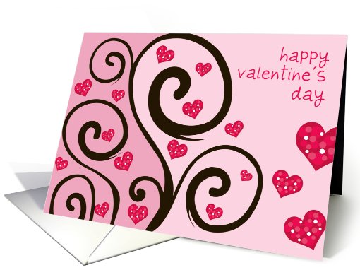 Valentine - pink tree card (546293)