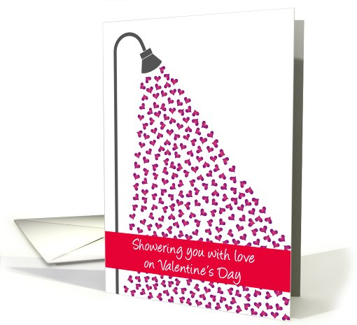 Valentine - pink shower card (546313)