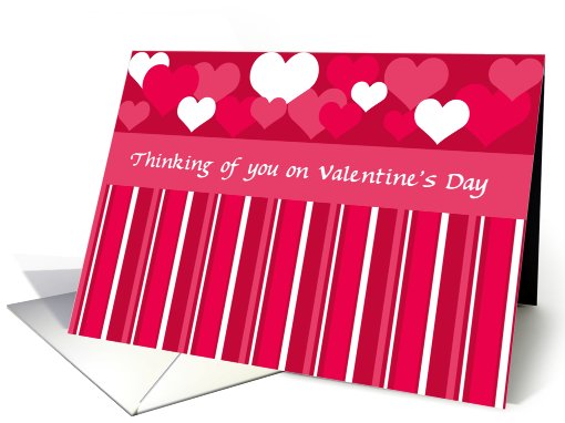 Valentine - heart stripes fuschia card (546331)