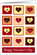 Valentine - 12 boxes card
