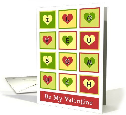 Valentine - stripes blue card (546344)
