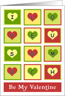 Valentine - stripes blue card