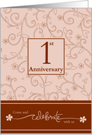 1st Anniversary Invitation card