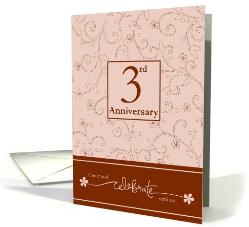 3rd Anniversary Invitation card (589140)