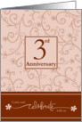 3rd Anniversary Invitation card