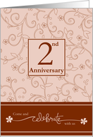 2nd Anniversary Invitation card
