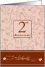 2nd Anniversary Invitation card