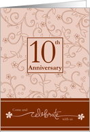 10th Anniversary Invitation card