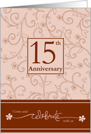 15th Anniversary Invitation card