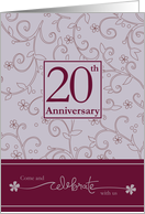 20th Anniversary Invitation card