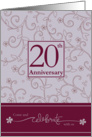 20th Anniversary Invitation card