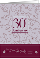 30th Anniversary Invitation card