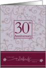 30th Anniversary Invitation card