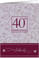 40th Anniversary Invitation card