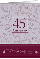 45th Anniversary Invitation card