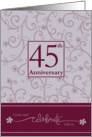 45th Anniversary Invitation card