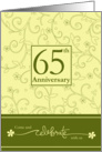65th Anniversary Invitation card