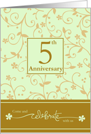 5th Anniversary Invitation card
