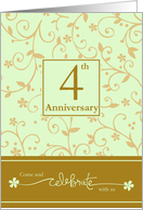 4th Anniversary Invitation card