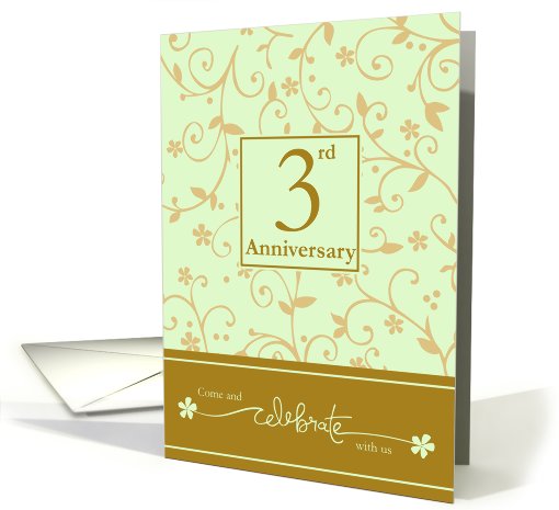 3rd Anniversary Invitation card (589258)