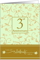 3rd Anniversary Invitation card