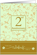 2nd Anniversary Invitation card