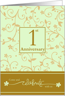 1st Anniversary Invitation card