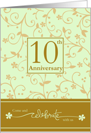 10th Anniversary Invitation card