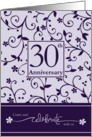 30th Anniversary Invitation card