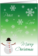 Peace, Love, Joy & Merry Christmas card