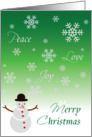 Peace, Love, Joy & Merry Christmas card