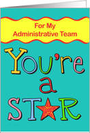 Thank You - You’re A Star, Admin Team card