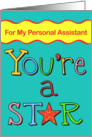 Thank You - You’re A Star, Personal Assistant card