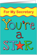 Thank You - You’re A Star, Secretary card