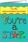 Thank You - You’re A Star, Admin Assistant card