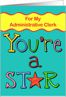 Thank You - You’re A Star, Admin Clerk card