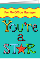 Thank You - You’re A Star, Office Manager card