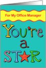 Thank You - You’re A Star, Office Manager card