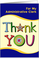 Thank You, Admin Clerk card