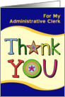 Thank You, Admin Clerk card