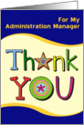 Thank You, Admin Manager card