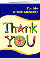 Thank You, Office Manager card