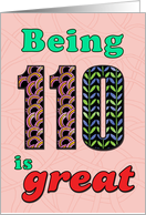 Birthday - Being 110 is great card