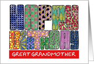 Zendoodle - Happy Birthday, Great Grandmother card