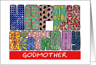 Zendoodle - Happy Birthday, Godmother card