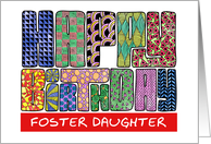 Zendoodle - Happy Birthday, Foster Daughter card